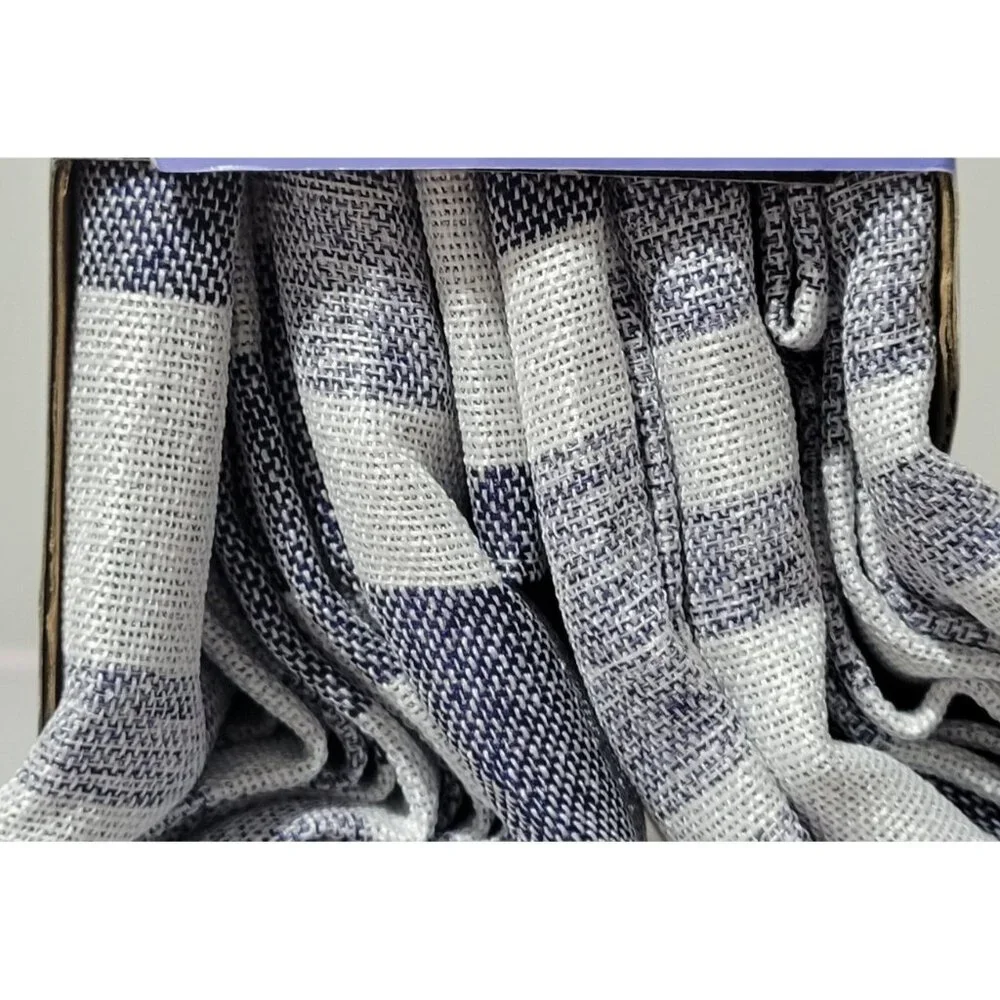 Eclipse Blackout Bari Slate Gray Stripe Single Rod Pocket Curtain Panel 52 x 84 - Picture 2 of 5
